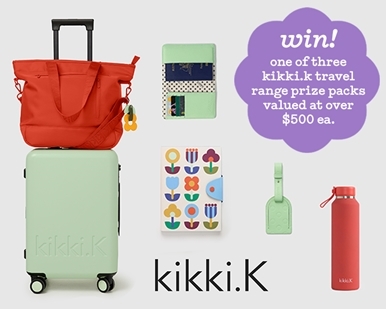 SUBSCRIBE FOR A CHANCE TO WIN ONE OF THREE KIKKI.K TRAVEL PACKS!