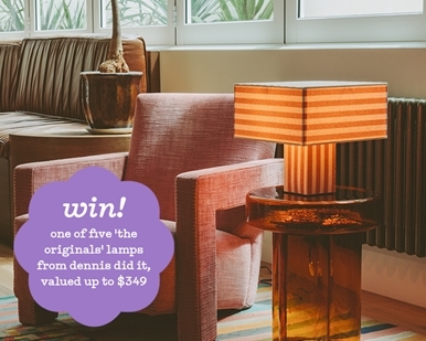 SUBSCRIBE FOR A CHANCE TO WIN ONE OF FIVE DENNIS DID IT LAMPS!