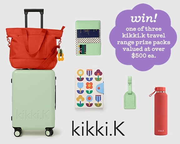 SUBSCRIBE FOR A CHANCE TO WIN ONE OF THREE KIKKI.K TRAVEL PACKS!
