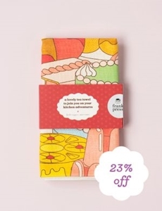 frankie tea towel - desserts Magazine