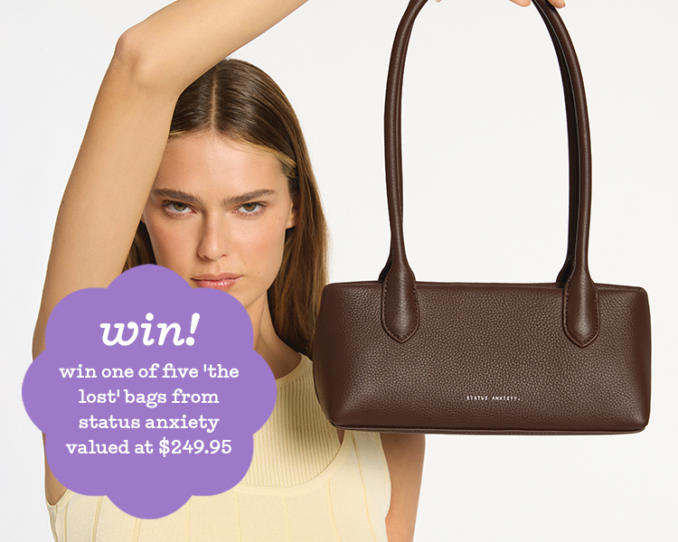 SUBSCRIBE FOR A CHANCE TO WIN ONE OF FIVE STATUS ANXIETY BAGS!